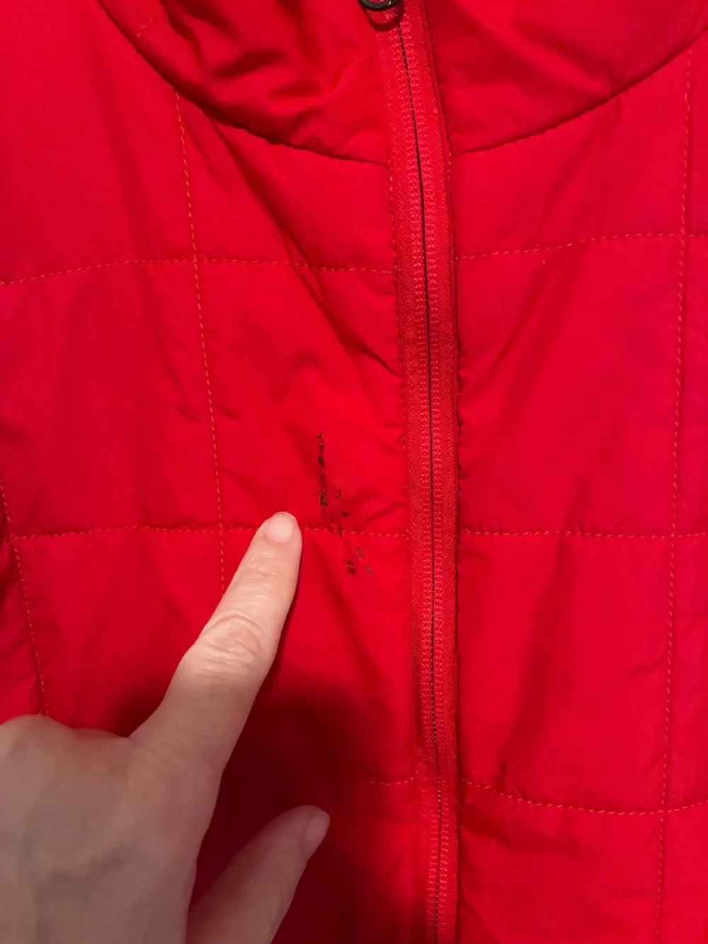 The North Face Men’s Large Red Quilted Insulated Full Zip Jacket Outdoor Hiking